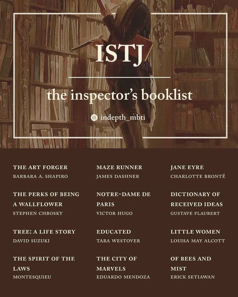 ISTJ Booklist Enneagram Booklist, Isfj Booklist, Entp Booklist, Mbti Booklist, Infj Booklist, Istj Personality Aesthetic, Istj Aesthetic, Istj Mbti, Book Bucket