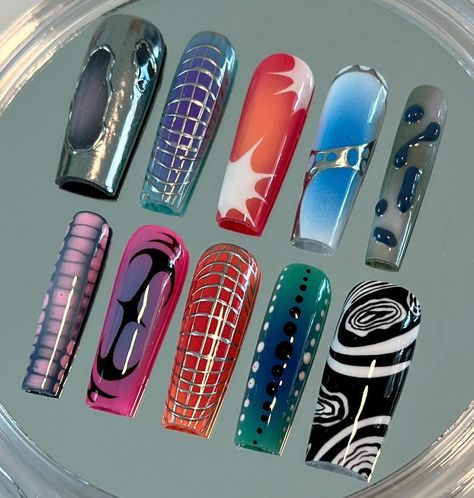 All Nails, Tapered Square Nails, Retro Nails, Punk Nails, Airbrush Nails, Grunge Nails, Crazy Nails, Nails Only, F U