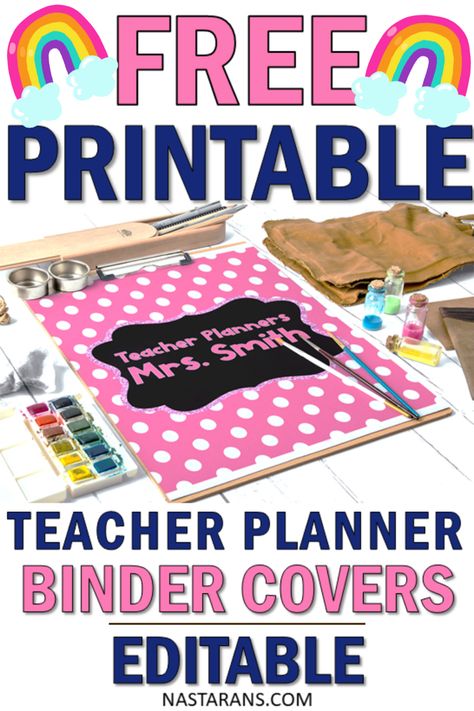 Teacher Binder Covers Free, Printable Binder Covers Free, Free Teacher Planner, Free Printable Binder Covers, Editable Binder Covers Free, Teacher Binder Printables Free, Free Teacher Binder, Life Management Binder, Binder Covers Free