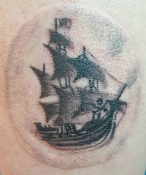 Captain Hook Ship Tattoo, Rumplestiltskin Tattoo, Jolly Roger Tattoo, Serious Tattoos, Robin Tattoo, Peter Pan Tattoo, Ship Tattoo, Christopher Robin, Killian Jones