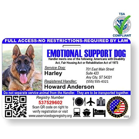 Just 4 Paws Custom Holographic QR Code Emotional Support Dog ID Card with Registration to Service Dogs Registry with Strap - Landscape Style * You can find more details by visiting the image link. (This is an affiliate link) #dogidtags Service Dogs Gear, Blank Certificate, Emotional Support Dog, Support Dog, Id Card Template, Emotional Support Animal, Certificate Design, Card Templates Free, Dog Id Tags