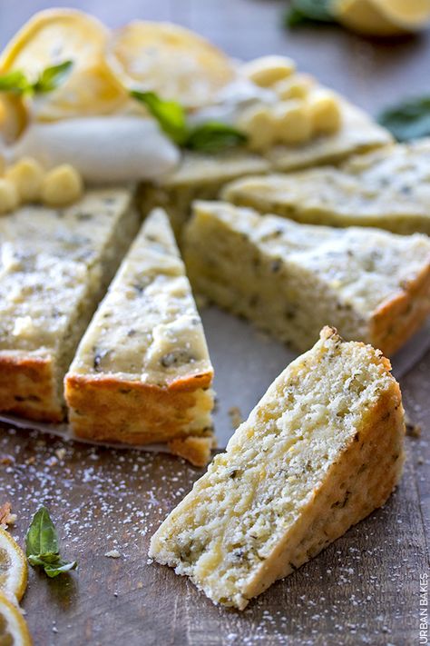 Lemon Basil Cake Recipe, Lemon Basil Dessert, Basil Dessert, Basil Cake, Lemon Olive Oil Cake, Homemade Lemon Curd, Basil Olive Oil, Summer Baking, Candied Lemons