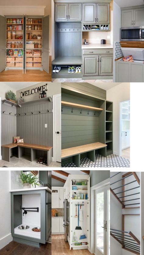 Pantry Mudroom Combo, Mudroom Pantry Combo, Mudroom And Pantry, Mudroom Pantry, Butler’s Pantry, Kitchen Organization Diy, Diy Organization, Kitchen Organization, Home Remodeling