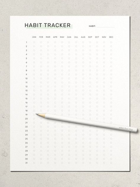 The Annual Habit Tracker is a PDF file that is ready for you to instantly download and use. Annual Habit Tracker: Bubbles • US Letter size: 8.5” x 11” Annual Habit Tracker, Urban Flora, Habit Tracker, Etsy Printables, Letter Size, Bubbles, United States