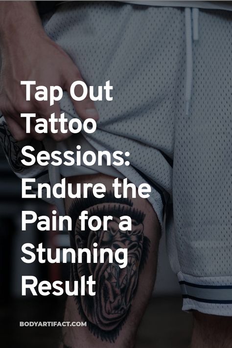 Tap Out tattoo sessions are an intense, extended session of tattooing designed to complete a large piece in one go. Endure the pain for a stunning result. Tap Out Tattoo Session, Tattoo Categories, Tattoo Session, Cool Tattoos, Tattoo Designs, Tap, Tattoos