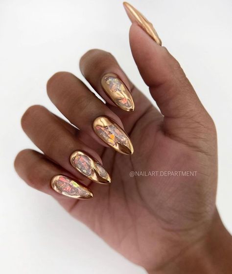 #nails #nailart #nailsofinstagram #manicure #nailsoftheday #gelnails #u #beauty #nail #nailsart #nailsdesign #nailsonfleek #naildesign #acrylicnails #nailtech #nailstagram #naildesigns #nailstyle #instanails #nailsnailsnails #nailartist #nailpolish #nailinspo #love #nailswag #inspire #gelpolish #unhas #gel #glitternails Golden Nails Designs, Golden Nail Art, Nails Photo, Gold Acrylic Nails, Golden Nails, Milky Nails, Glam Nails, Festival Nails, New Year's Nails