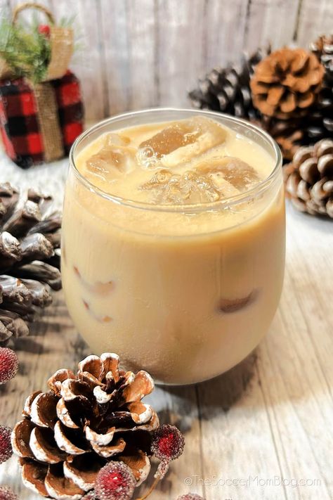 Drinks Recipes - The Soccer Mom Blog Pumpkin Pull Apart Bread, Alcoholic Eggnog, White Russian Recipes, Creamy Eggnog, White Russian Cocktail, Christmas Drinks Recipes, Homemade Eggnog, Flaky Biscuits, White Russian