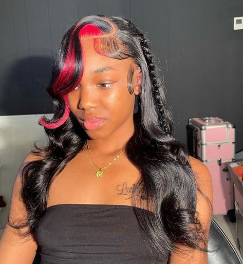 Side Part With Fishtail, Wig With Fishtail Braid, Peekaboo Sew In, Future Hairstyles, Fishtail Braid Hairstyles, Frontal Wig Hairstyles, Birthday Hairstyles, World Beauty, Quick Weave Hairstyles