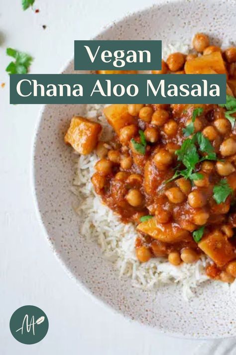 If you like a good tomato-based curry that’s packed with warming spices, bright herbs, and a kick of chili, then this is the recipe for you. Plant-based, super delicious, and easy to make, this recipe for chana aloo masala will likely become a staple in your Indian recipe repertoire. Whether you’re throwing it together for a weeknight dinner or pairing it with other Indian dishes and naan for a family-style dinner party, this chickpea and potato curry is always a winner. Chickpea Potato Curry, Masala Aloo Recipe, Chana Aloo, Chickpea And Potato, Authentic Indian Curry, Chickpea Potato, Chickpea And Potato Curry, Aloo Masala, Vegan Curry Recipes