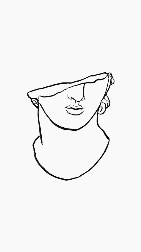 Face Line Drawing, Minimalist Drawing, Face Lines, Small Tattoos For Guys, Tattoo Flash Art, Flash Art, Minimal Tattoo, Home Logo, Line Art Drawings