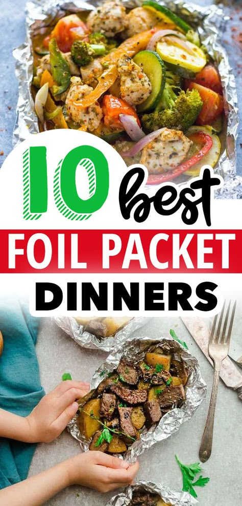 Foil Pack Dinners, Foil Packet Dinners, Foil Pack Meals, Foil Dinners, Foil Packet Meals, Foil Packet, Grilled Dinner, Foil Packets, Easy Meals For Kids