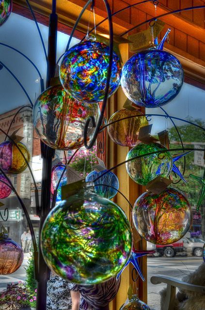 Gazing Balls..... Glass Balls Hanging, Glass Balls Display, Witch Balls, Witch Ball, Stroudsburg Pa, Gazing Balls, Glass Floats, Gazing Ball, Glass Balls