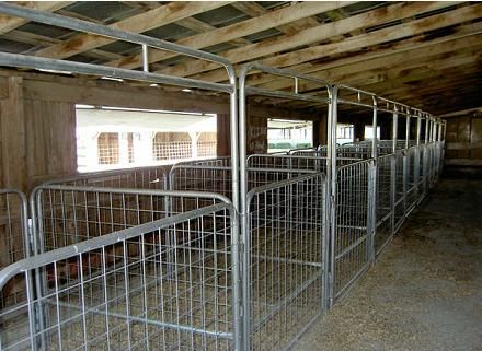 Livestock Equipment Show Pig Pen Ideas, Livestock Pens, Goat Pens, Livestock Equipment, Goat Feeder, Livestock Showing, Veterinarian Office, Livestock Barn, Goat Pen