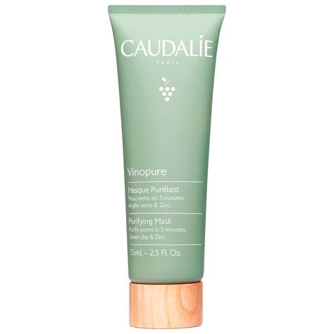 Vinopure Purifying Clay Mask - Caudalie | Sephora Caudalie Skincare, Grape Water, Mask For Oily Skin, Matte Skin, Green Clay, Skin Care Mask, Oily Skin Care, Acne Blemishes, Clay Mask