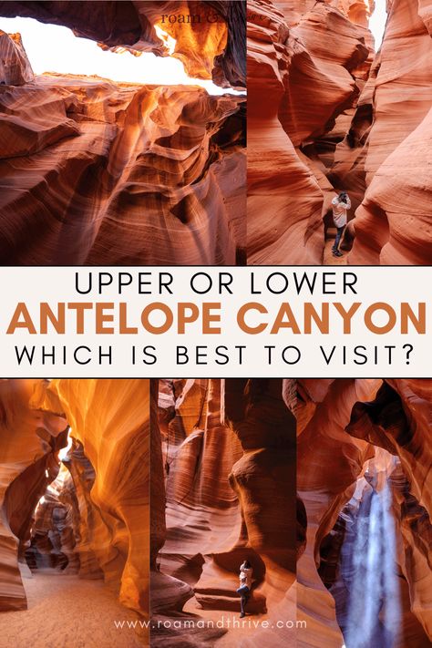 Upper vs Lower Antelope Canyon: Which is best to Visit. Find out which Antelope Canyon you should visit on your trip to Arizona. Find everything you need to know about upper antelope canyon and lower Antelope Canyon | antelope canyon | upper antelope canyon | lower antelope canyon | antelope canyon arizona Trip To Arizona, Upper Antelope Canyon, Antelope Canyon Arizona, Lower Antelope Canyon, Visit Arizona, Page Arizona, Arizona Road Trip, Western Region, Slot Canyon