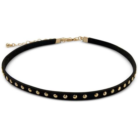 Black Gold Jewelry, Studded Necklace, Stud Jewelry, Gold Tone Necklace, Gold Studs, Faux Suede, Leather Bracelet, Choker Necklace, Gold Jewelry