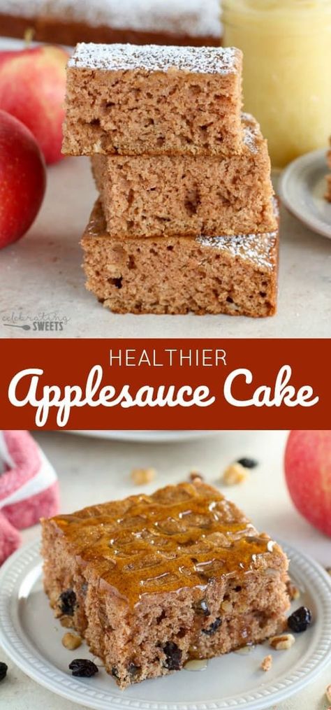 Applesauce Cake - A cozy and comforting Applesauce Cake filled with warm spices, applesauce and honey. Perfect for breakfast or dessert. #ad #makeitmazola #simpleswap #applecake #healthycake #applesaucecake #fallbaking Applesauce Spice Cake, Applesauce Cake Recipe, Make Applesauce, Banana Mug Cake, How To Make Applesauce, Brown Sugar Cakes, Yummy Deserts, Fresh Meals, Applesauce Cake