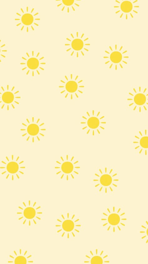 Yellow Computer Wallpaper Aesthetic, Yellow Summer Wallpaper Iphone, Yellow Phone Theme Ideas, Sunshine Screensaver, Cute Sunshine Wallpaper, Sun Pattern Design, Lock Screen Wallpaper Yellow, Sun Background Aesthetic, Cute Sun Wallpaper