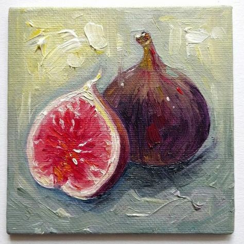 Fig Fruit, Cute Teapot, Oil Painting Inspiration, Food Painting, Fruit Painting, Vintage Frame, Arte Inspo, A Level Art, Still Life Art