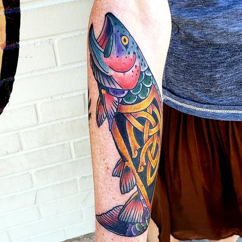 Salmon Of Knowledge, Celtic Tattoo, Random Ideas, Tattoo Tattoo, Traditional Tattoo, Polynesian Tattoo, Tattoo Ideas, Tattoos, Instagram