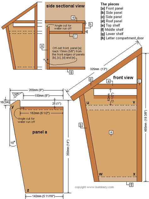 How to build a mailbox. The mailbox plans Drop Box Ideas, Printable Woodworking Plans, Wooden Mailbox, Woodworking Plans Patterns, Diy Mailbox, Woodworking Plans Pdf, Mailbox Design, Woodworking Shop Plans, Woodworking Projects Furniture