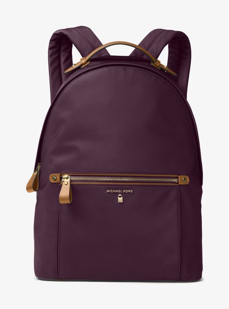 MICHAEL KORS Kelsey Nylon Backpack. #michaelkors #bags #leather #nylon #backpacks # Backpack Design, Michael Kors Backpack, Backpack Reviews, College Backpack, Large Backpack, Backpack Straps, Designer Backpacks, Handbags Michael Kors, Baby Clothes Shops