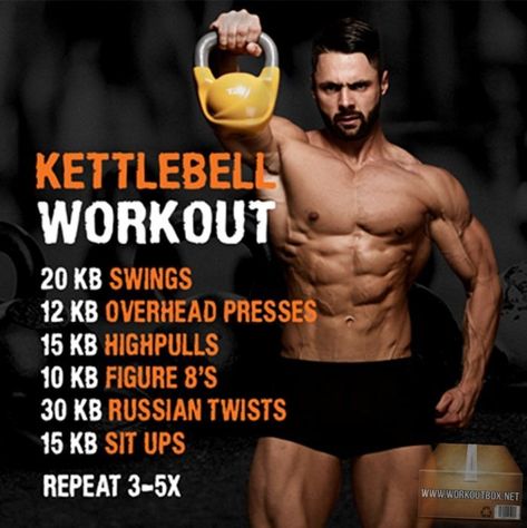 Kettlebell Workout - Hardcore Bell Training for A Strong Body ! Best Kettlebell Exercises, Full Body Kettlebell Workout, Kettlebell Cardio, Bolesti Chrbta, Gym Antrenmanları, Full Body Workouts, Kettlebell Training, Planet Fitness, Crossfit Workouts