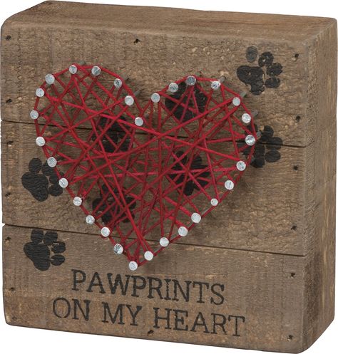 Pawprints On My Heart, String Art Patterns Free, String Art Wall, Embroidery On Paper, String Art Templates, Nail String, Nail String Art, Brown Wall, String Art Patterns