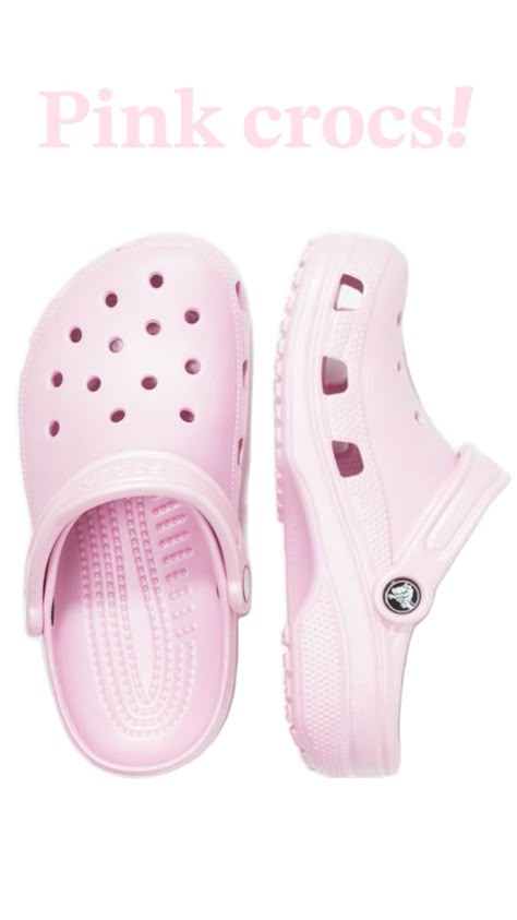 𝐏𝐢𝐧𝐤 𝐜𝐫𝐨𝐜𝐬- 𝐰𝐢𝐬𝐡𝐥𝐢𝐬𝐭 🎀 Crocs Pink, Pink Crocs, Christmas List, Pink