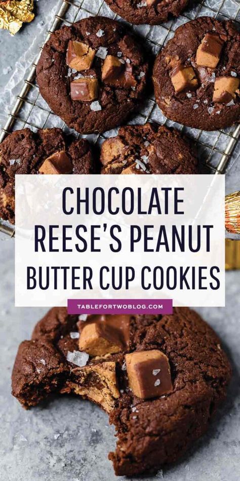 Chocolate Reese's Peanut Butter Cup Cookies, Leftover Halloween Candy Reese's Peanut Butter Cup Cookies, Reeses Cookies, Cup Cookies, Reese's Peanut Butter Cup, Reese's Peanut Butter Cups, Leftover Halloween Candy, Peanut Butter Cup Cookies, Peanut Butter Cup, Crinkle Cookies