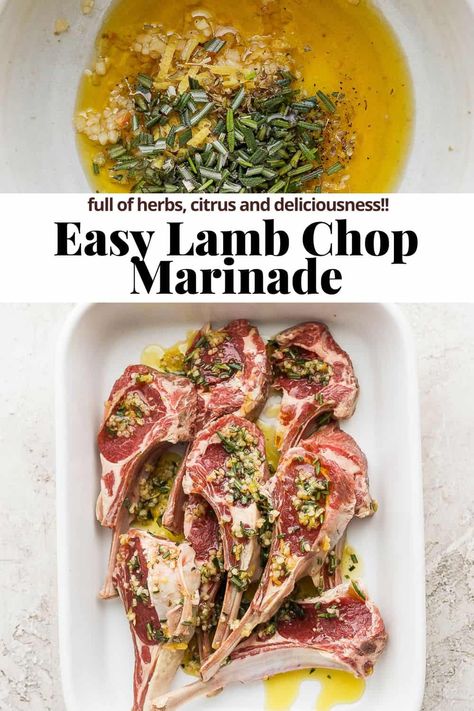 Lamb Chop Marinade, Easy Lamb Chops, Lamb Loin Chop Recipes, Lamb Chops Marinade, Grilled Lamb Chop Recipes, Lamb Marinade, Wooden Skillet, Lamb Loin Chops, Lamb Dinner