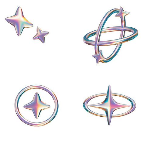 y2k chrome holographic sticker pack by fortune-net | Redbubble Y2k Chrome Design, Metallic Sticker, Holographic Drawing, Y2k Millenium, Y2k Chrome, Y2k Packaging Design, Sticker Y2k, Y2k Stars, Transparent Y2k Stickers