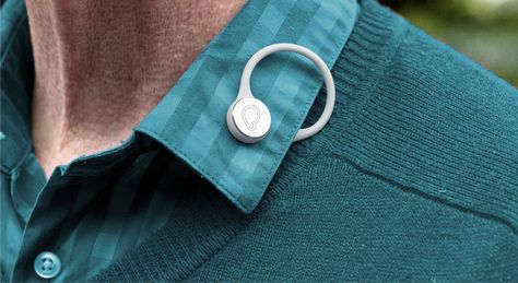 Wearable button alerts carers when their patients wander off Wearables Design, Industrial Livingroom, Medical Design, Watch Charger, Finger Print, Devices Design, Wearable Tech, Medical Technology, Wearable Device