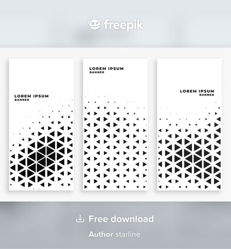 Abstract triangle halftone pattern set | Free Vector #Freepik #freevector #banner #triangle #halftone #roll Patterns With Triangles, Triangle Pattern Design, Triangle Graphic Design, Portfolio Cover Design, Geometric Line Pattern, Geometric Pattern Background, Minimalist Graphic Design, Halftone Pattern, Halftone Dots