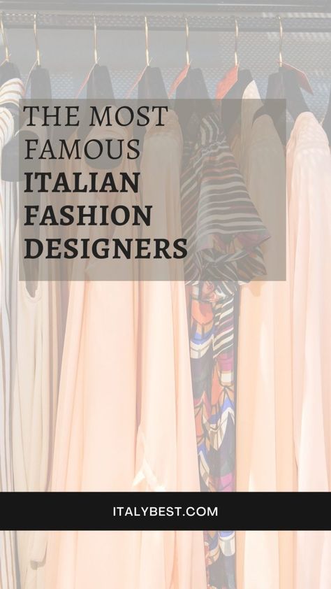 10 most famous Italian fashion designers - BEST Italian Fashion Designers Italian Fashion Women, Fashion Designers Names, Italian Clothing, Italian Chic, Italian Designers, Celebrity Style Icons, Fashion Designers Famous, Best Of Italy, Back To School Fashion