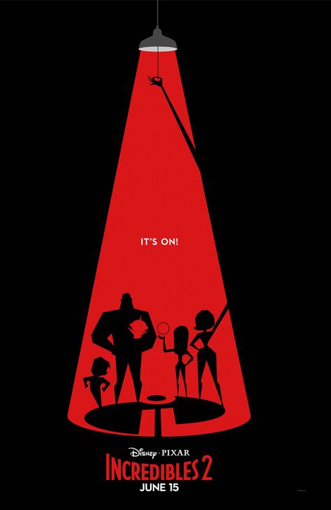 Incredibles 2 - Graphic Poster on Behance Simple Movie Posters, Minimalista Disney, Retro Movie Posters, Colour Poster, Disney Cruises, Disney Incredibles, Animated Movie Posters, Bus Wrap, Movie Design