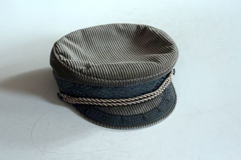 Sailors Hat, Sailor Cap, Mens Hat, Sailor Hat, Cap Mens, Brown Vintage, Costume Hats, Tape Measure, Costume Accessories