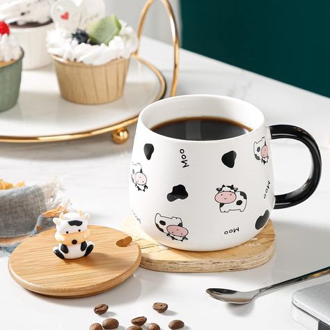 Cute Cow Coffee Mug.
High-quality 3D animal cup: The smooth, glazed surface prevents coffee stains from being left behind. Therefore, your espresso cups can be easily cleaned

Large capacity: 480 ml cup, perfect for tea, milk, coffee, latte, espresso, cappuccino, juice and other hot and cold drinks Kawaii Cups, Tea Cup With Lid, Cow Mug, Tea Cup Gifts, Cow Gifts, Funny Coffee Cups, Cute Birthday Gift, Cute Cow, Ceramic Tea Cup