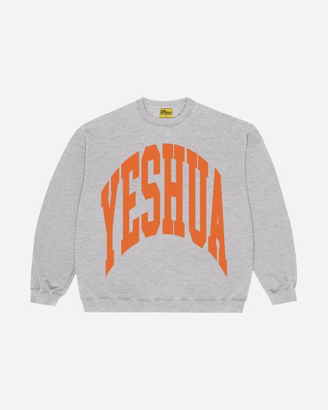 The Yeshua Spirit crewneck sweatshirt in ash grey by NHIM Apparel Christian clothing brand. He came to heal us Shoping Cart, Nike Winter Jackets, Visible Image, Christian Clothing Brand, Preppy Tops, Streetwear Essentials, Street Fashion Men Streetwear, Swag Outfits For Girls, Streetwear Fashion Women