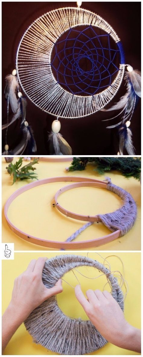 DIY Dream Catcher Tutorials & Ideas Make A Dream Catcher, Dreamcatcher Diy, Diy Dream Catcher, Atrapasueños Diy, Diy Dream Catcher Tutorial, Dream Catcher Tutorial, Dream Catcher Patterns, Macrame Dream Catcher, Dream Catcher Craft