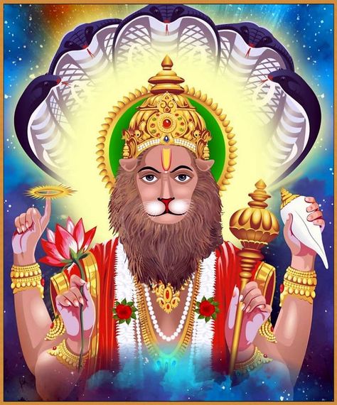 Narsingh Bhagwan, Lord Narsimha, Vishnu Art, Pokémon Star, Lord Narasimha, Lakshmi Narasimha, Narasimha Swamy, Jai Shri Krishna, Krishna Das