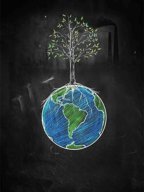 Black creative chalk painting, world clean earth day, public good publicity Earth Day Black Board Decoration, Earth Chalk Art, Earth Design Art, Earth Day Chalk Art, Earth Day Chalkboard Art, Earth Day Painting, Earth Day Images, Earth Painting, Environmental Posters