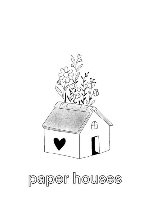 Green House Tattoo, Happy Place Tattoo, House Tattoo Minimalist, Tiny House Tattoo, House Tattoo Simple, Little House Tattoo, Houses Tattoo, Home Tattoo Ideas, Small House Tattoo