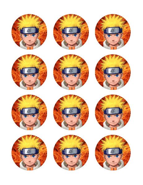 Naruto Uzumaki Custom Edible Images! Just Place On Your Frosted Cupcakes Or Cookies! All Sizes!!! Naruto Birthday, Types Of Frosting, Valentine Card Box, Drink Topper, Photo Naruto, Rapunzel Party, Half Dollar Coin, Female Dancers, Cupcake Toppers Printable