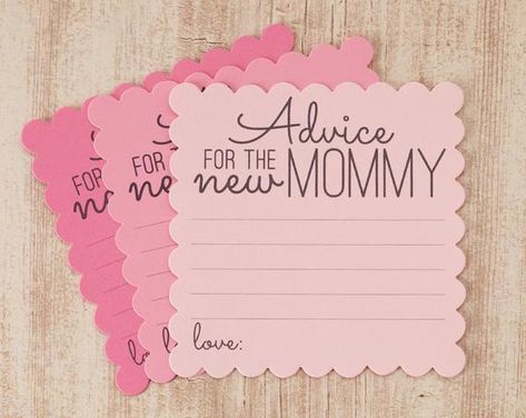 Advice for the New Mommy Baby Shower Advice Cards Mommy | Etsy Baby Shower Advice Cards, Baby Shower Prizes, Baby Shower Advice, New Mommy, Trendy Baby Shower Ideas, Reading Pa