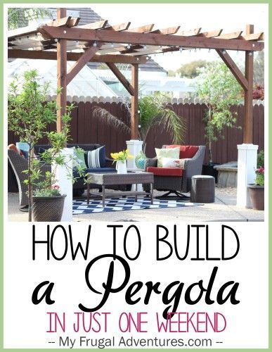 How to Build a Free Standing Pergola - awesome DIY Build A Pergola, Free Standing Pergola, Building A Pergola, Deck Building, Pergola Design, Pergola Canopy, Pergola Ideas, Wooden Pergola, Backyard Pergola