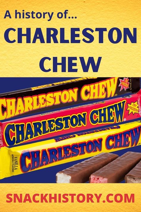 Charleston Chew Charleston Chew, Great Snacks, Orange Ice Cream, Classic Candy, Candy Bars, Candy Wrappers, History Pictures, Flavor Profiles, Chocolate Bar