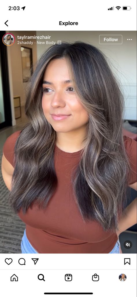 Balayage Ash Brown, Ash Brown Hair Balayage, Balayage Ash, Mushroom Hair, Black Hair Balayage, Brown Hair Inspo, Brunette Hair With Highlights, Balayage Hair Dark, Dark Hair With Highlights