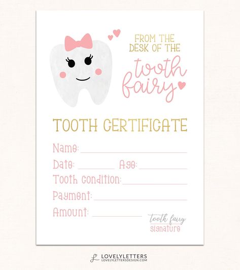 Free Tooth Fairy Certificate Template Tooth Fairy Receipt Free Printable, Tooth Fairy Printable, Fairy Templates, Fairy Printable, Tooth Fairy Receipt, Tooth Fairy Certificate, Tooth Fairy Letter, Free Certificate Templates, Awards Certificates Template