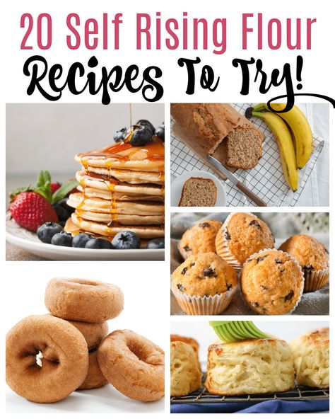 Pancake Recipe Using Self Rising Flour, Self Rising Flour Recipes, Bread Flour Recipe, Making Biscuits, Homemade Blueberry Muffins, Cinnamon Roll Recipe Homemade, Biscuits Cookies, Bisquick Recipes, Pancake Recipe Easy